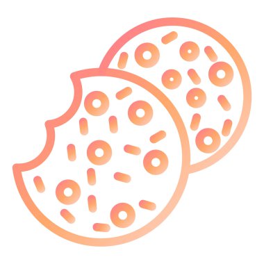 Kurabiye. Web simgesi basit illüstrasyon