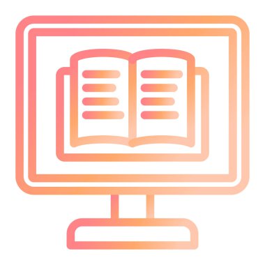 Kitap. Web simgesi basit illüstrasyon 