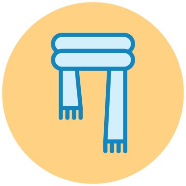 eşarp simgesi, vektör illüstrasyonu basit tasarım