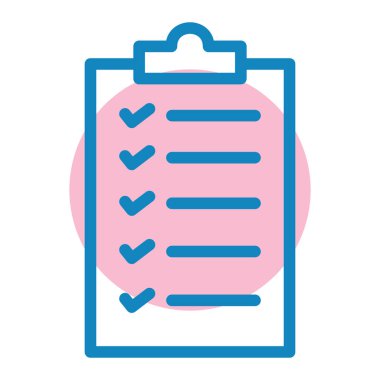 Kontrol listesi. Web simgesi basit illüstrasyon