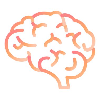 beyin ikonu vektör illüstrasyonu