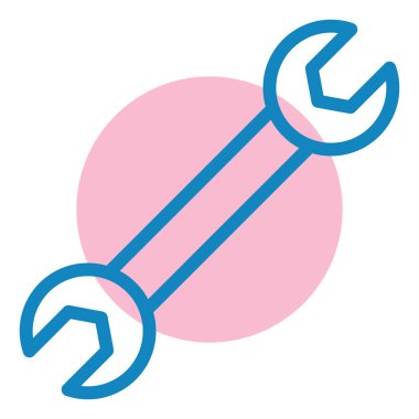 İngiliz anahtarı. Web simgesi basit illüstrasyon