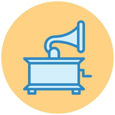 Vinil oynatıcı, vektör illüstrasyonu