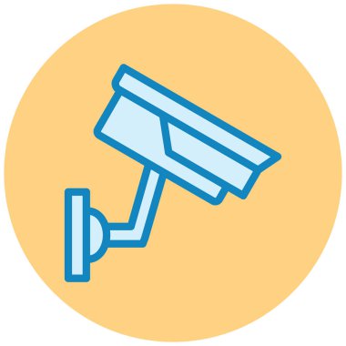 Güvenlik kamerası simgesi, vektör illüstrasyonu