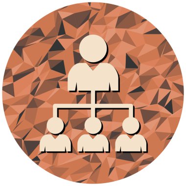 Business People düz simgesi, vektör illüstrasyonu