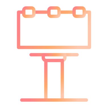 Reklam panosu. Web simgesi basit illüstrasyon 