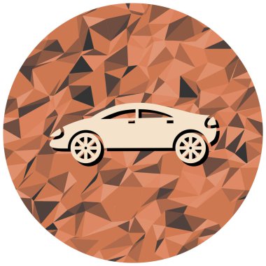 Araba ikonu. Web için otomatik vektör simgelerinin düz çizimi