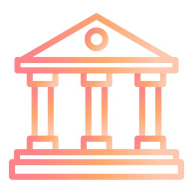 bank building vector icon modern simple design