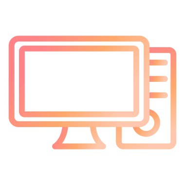 Bilgisayar. Web simgesi basit illüstrasyon 