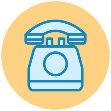 Telefonunuz var. Web simgesi basit illüstrasyon