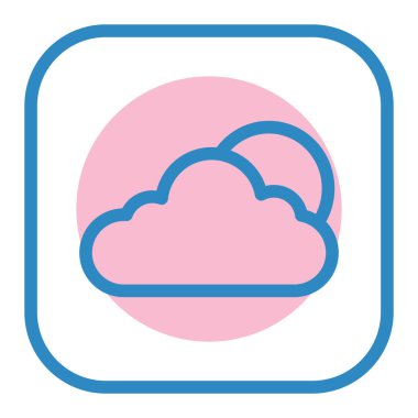 bulut simgesi, vektör illüstrasyonu