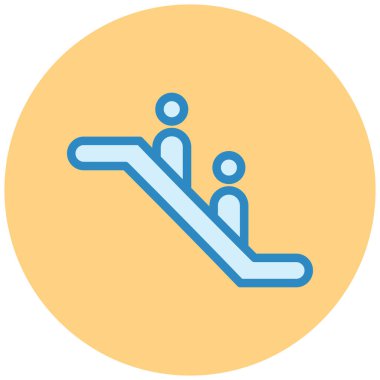 Yürüyen merdiven. Web simgesi basit illüstrasyon