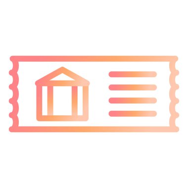 bilet vektörü simgesi modern basit illüstrasyon