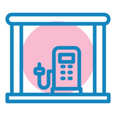 ATM 'de. Web simgesi basit illüstrasyon