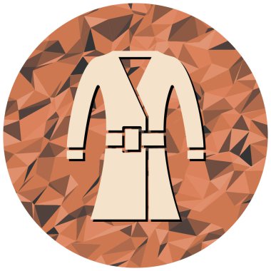 Moda kıyafet ikonu. Web tasarımı için giysi vektör sembolünün düz çizimi