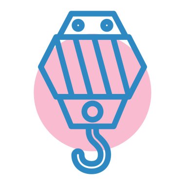 Vinç kancası ikonu. vektör illüstrasyonu