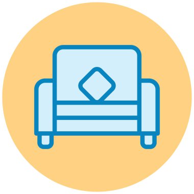 Kanepe. Web simgesi basit illüstrasyon