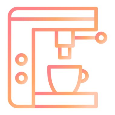 Kahve. Web simgesi basit illüstrasyon 