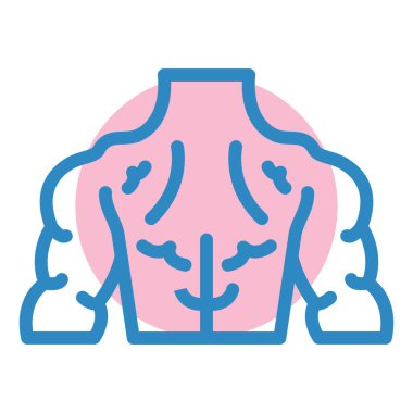 İnsan vücut simgesi vektörü. İnce çizgi işareti. izole edilmiş sınır sembolü çizimi