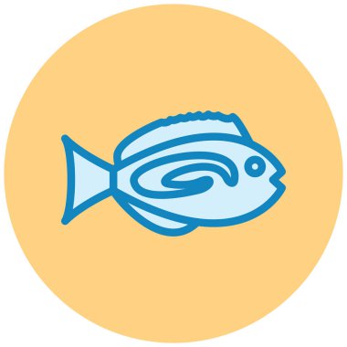 Balık. Web simgesi basit illüstrasyon