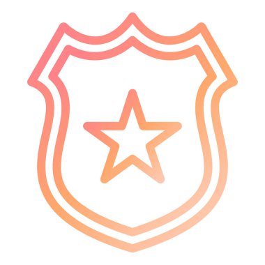 Polis rozeti. Web simgesi basit illüstrasyon 