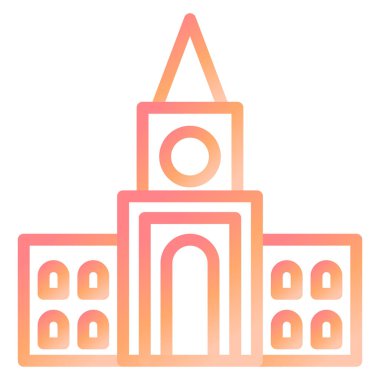 Kremlin binası. Web simgesi basit illüstrasyon