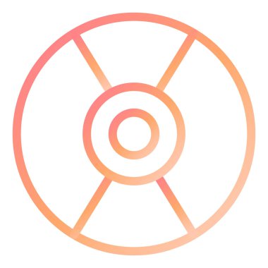 CD mi? Web simgesi basit illüstrasyon