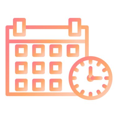 Takvim simgesi vektör illüstrasyonu