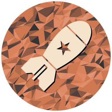 roket simgesi, vektör illüstrasyonu basit tasarım