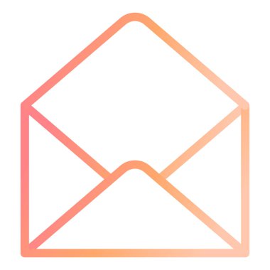 zarf e- posta simgesi, vektör illüstrasyonu