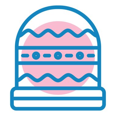 Kek. Web simgesi basit illüstrasyon