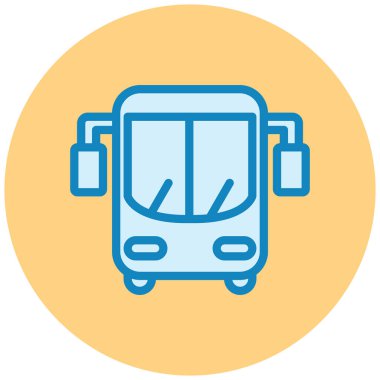 Otobüs. Web simgesi basit illüstrasyon