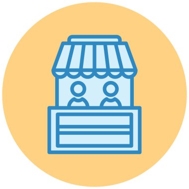 Dükkan. Web simgesi basit illüstrasyon