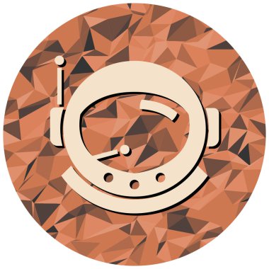 astronot simgesi, vektör illüstrasyonu basit tasarım