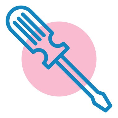 Tornavida. Web simgesi basit illüstrasyon