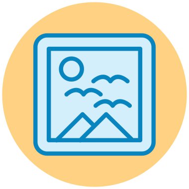 resim simgesi, vektör illüstrasyonu basit tasarım