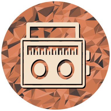 müzik çalar ikon vektör illüstrasyonu