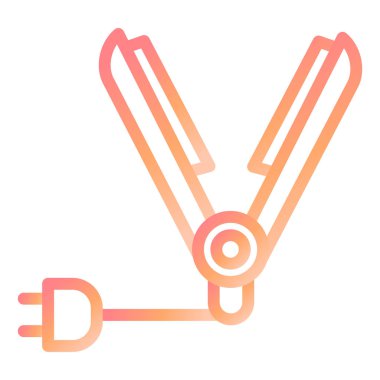 Makas. Web simgesi basit illüstrasyon