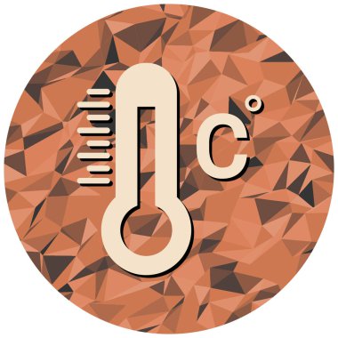 Termometre simgesi. Web için düz ısı vektör simgeleri