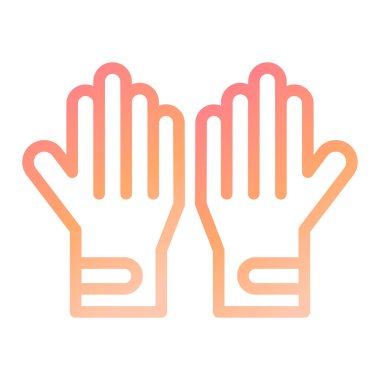 Eldiven. Web simgesi basit illüstrasyon 