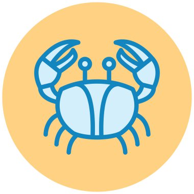 Yengeç. Web simgesi basit illüstrasyon