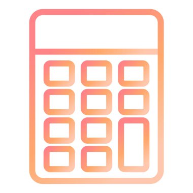 Hesap makinesi. Web simgesi basit illüstrasyon