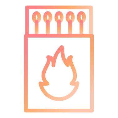 Kibrit. Web simgesi basit illüstrasyon 