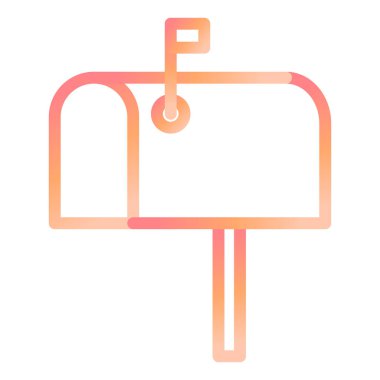 Posta kutusu. Web simgesi basit illüstrasyon 