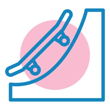 Kaykay. Web simgesi basit illüstrasyon