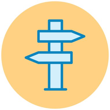 Yön. Web simgesi basit illüstrasyon