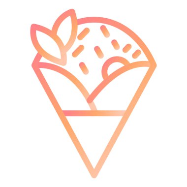 Krep. Web simgesi basit illüstrasyon