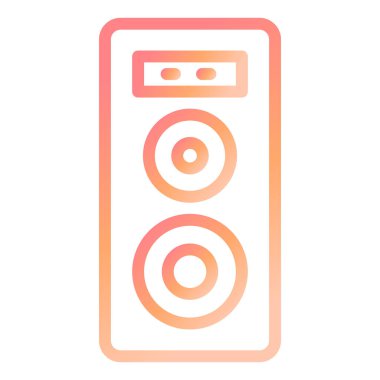 Konuşmacı. Web simgesi basit illüstrasyon 