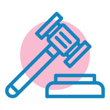 açık artırma vektör renk simgesi