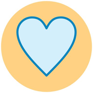 Kalp. Web simgesi basit illüstrasyon